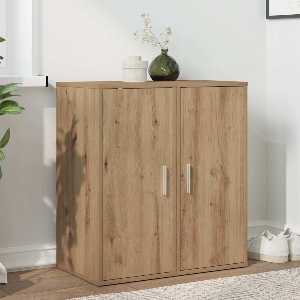 skoskabe 2 stk. 32x35x70 cm konstrueret træ kunsteg