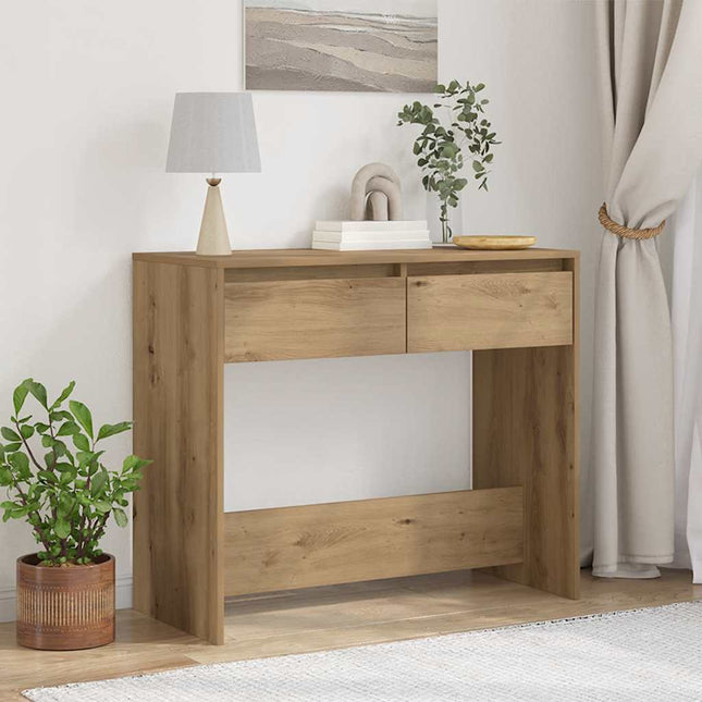 konsolbord 89x41x76,5 cm konstrueret træ kunsteg