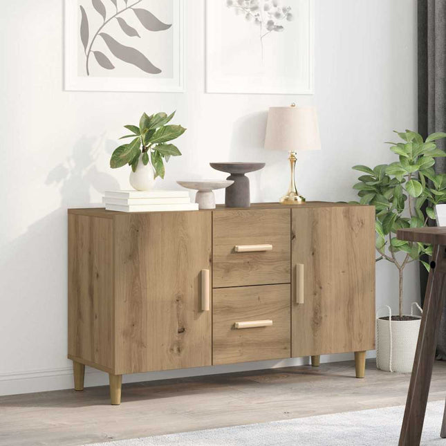 skænk 100x36x60 cm konstrueret træ kunsteg