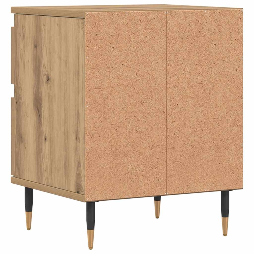 sengebord 40x35x50 cm konstrueret træ kunsteg