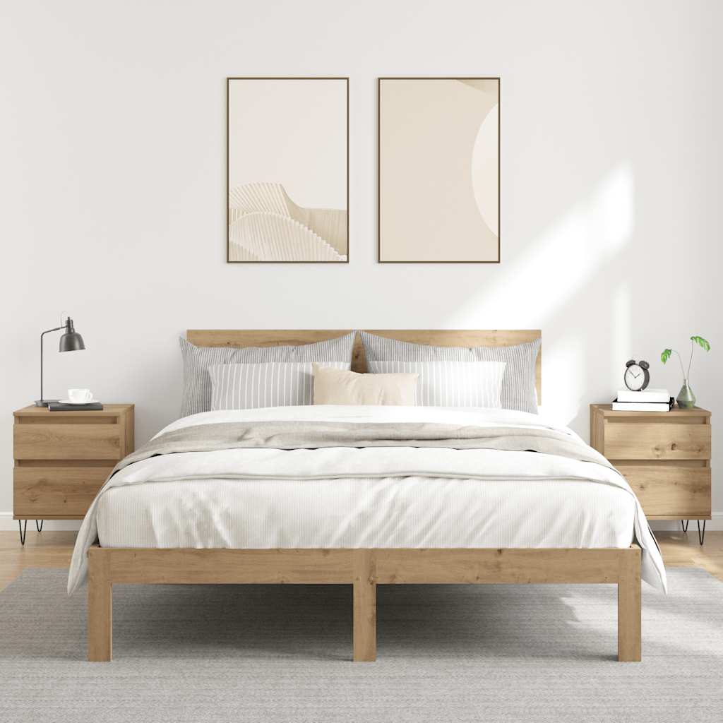 sengeborde 2 stk. 40x35x50 cm kunsteg