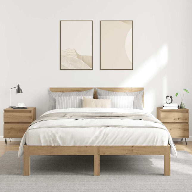 sengeborde 2 stk. 40x35x50 cm kunsteg