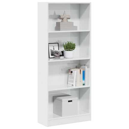 skab 60x24x143 cm konstrueret træ hvid højglans
