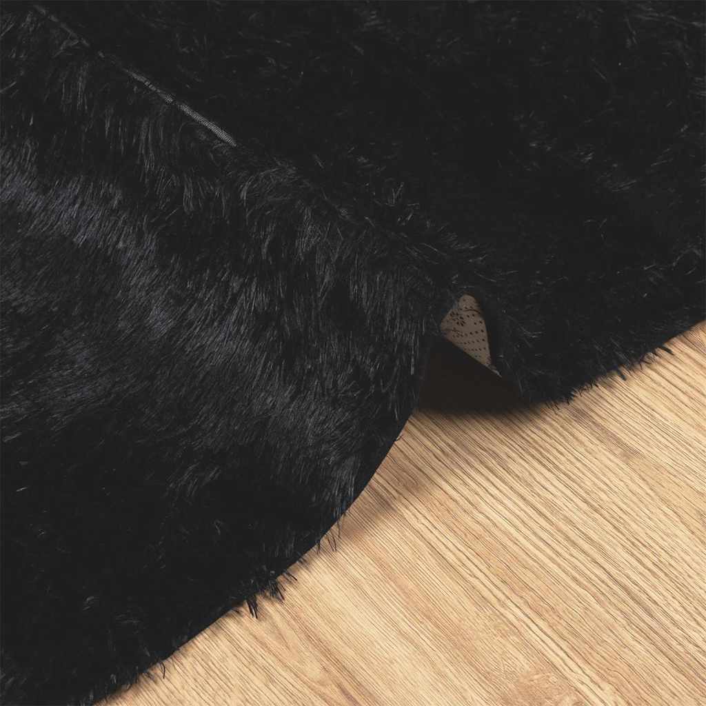 shaggy tæppe med høj luv “NAVARRA” sort 60x100 cm polyester