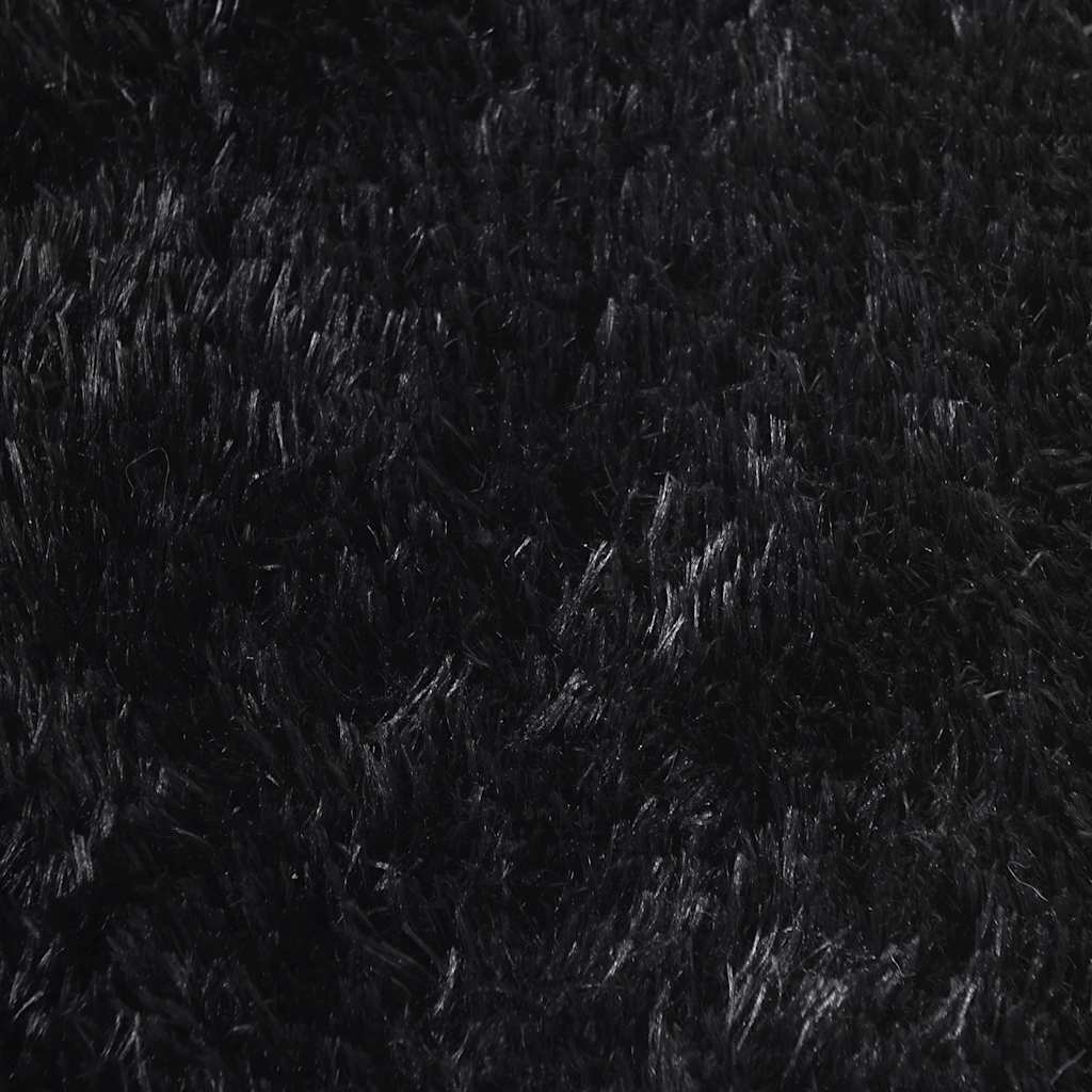 shaggy tæppe med høj luv “NAVARRA” sort 60x100 cm polyester