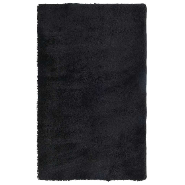 shaggy gulvtæppe NAVARRA 80x150 cm høje luv polyester sort