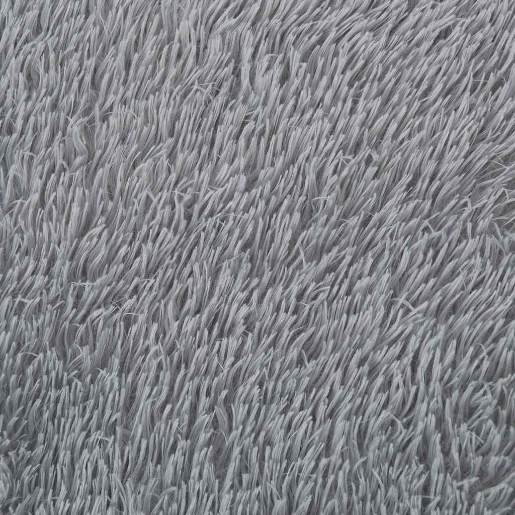 shaggy gulvtæppe NAVARRA 80x150 cm høje luv polyester lysegrå