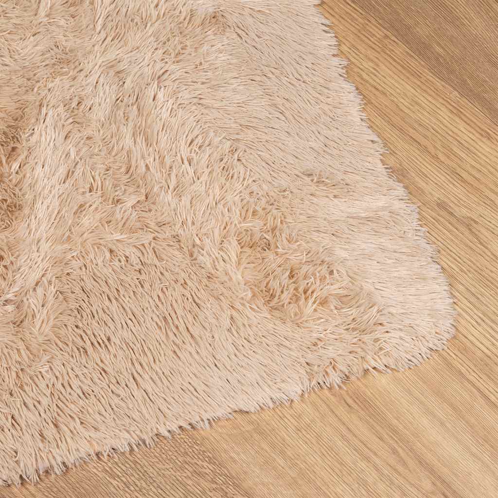 shaggy gulvtæppe NAVARRA 120x170 cm høje luv polyester beige