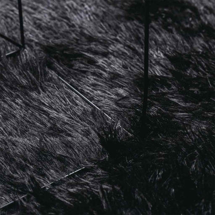 shaggy gulvtæppe NAVARRA 120x170 cm høje luv polyester sort