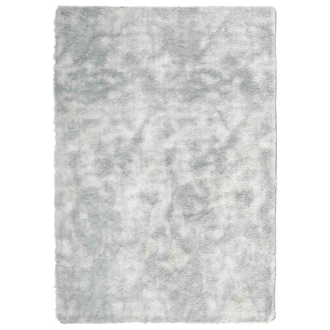 shaggy gulvtæppe NAVARRA 120x170 cm høje luv polyester sølvgrå
