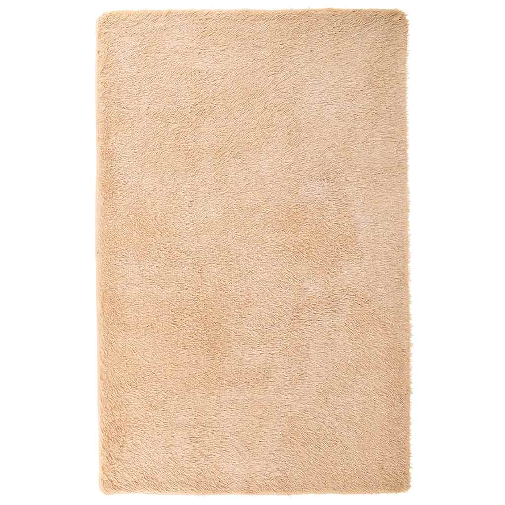shaggy gulvtæppe NAVARRA 130x200 cm høje luv polyester beige