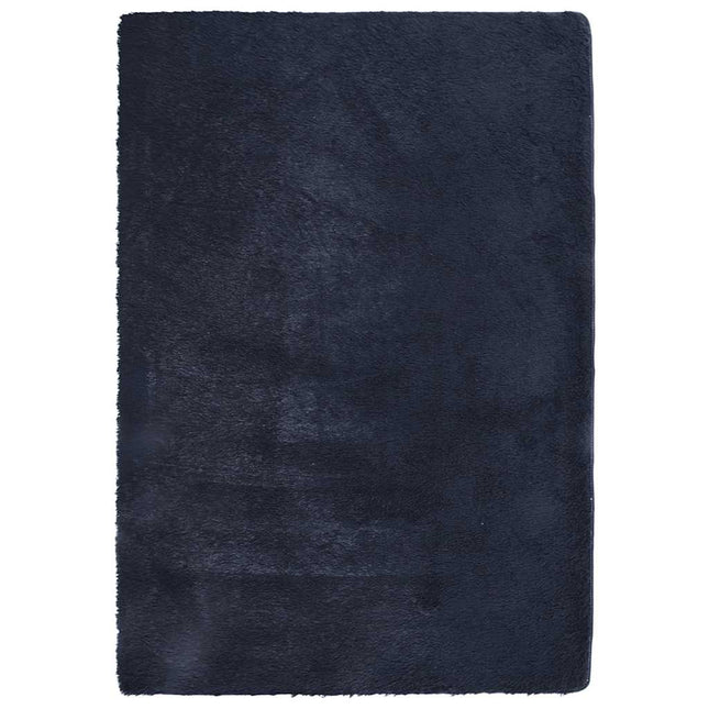 shaggy gulvtæppe NAVARRA 160x230cm høje luv polyester marineblå