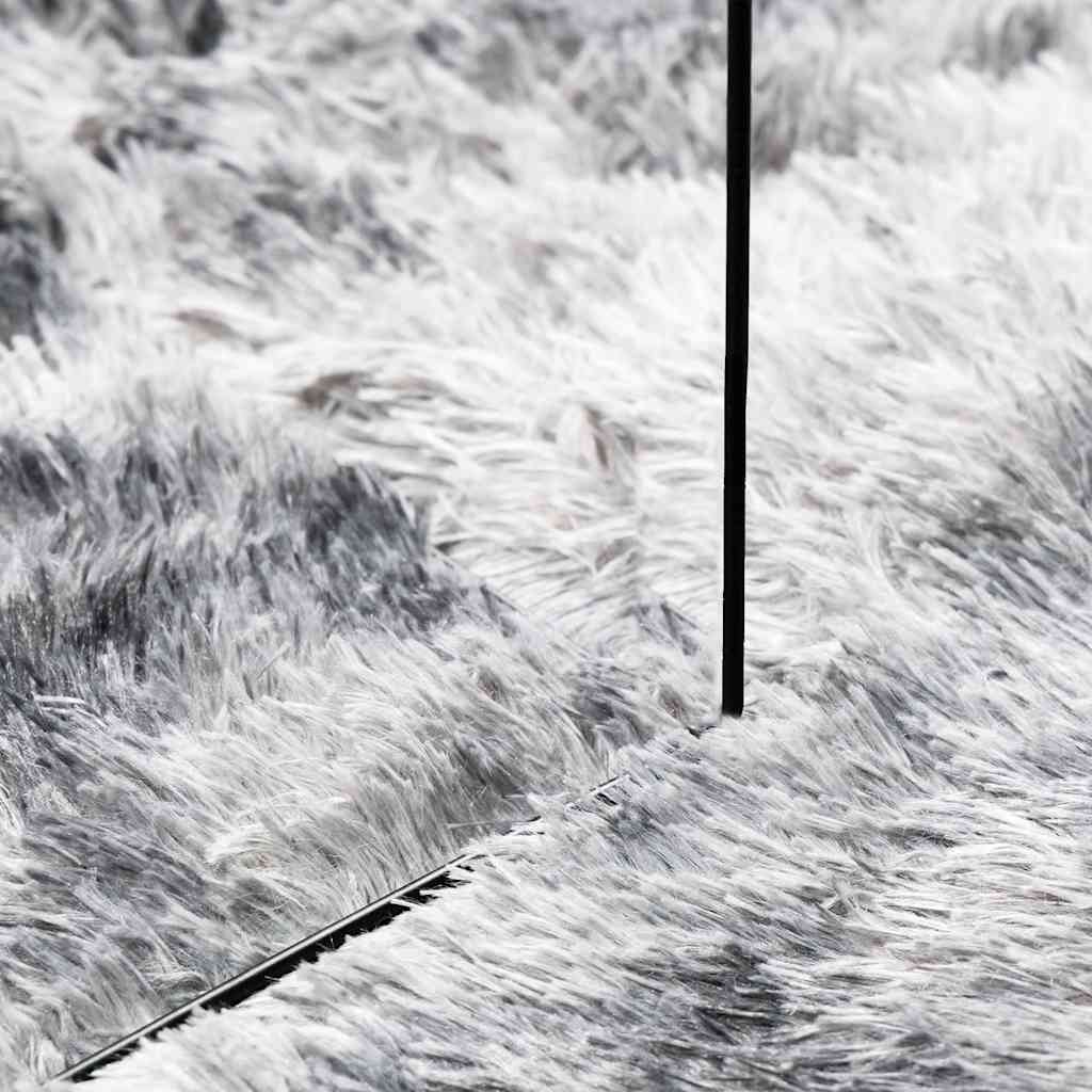 shaggy gulvtæppe NAVARRA 160x230 cm høje luv polyester sølvgrå