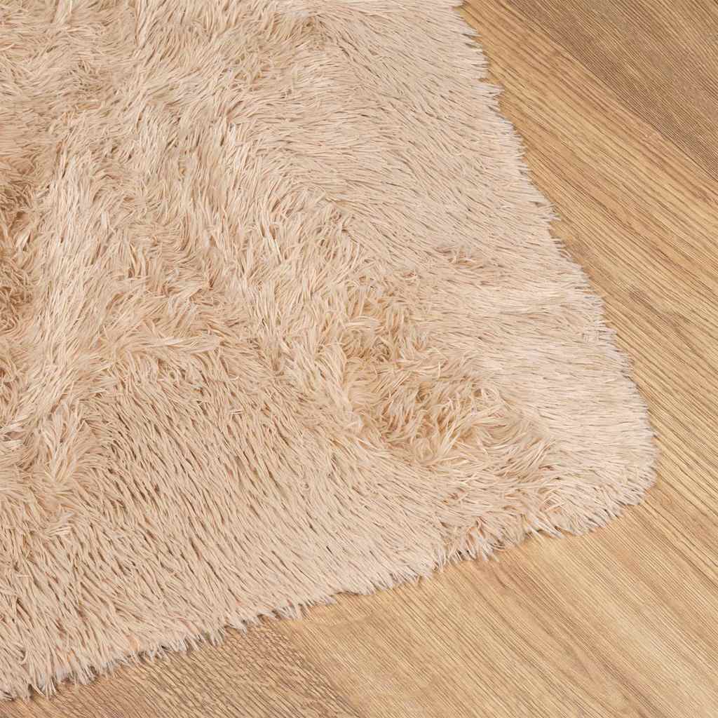shaggy gulvtæppe NAVARRA 200x290 cm høje luv polyester beige