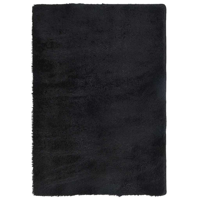 shaggy gulvtæppe NAVARRA 200x290 cm høje luv polyester sort