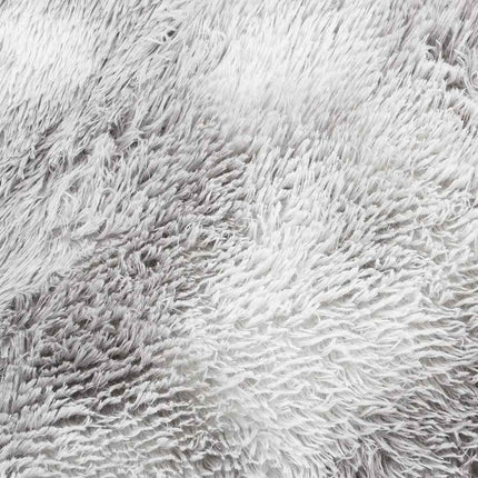 shaggy gulvtæppe NAVARRA 200x290 cm høje luv polyester sølvgrå