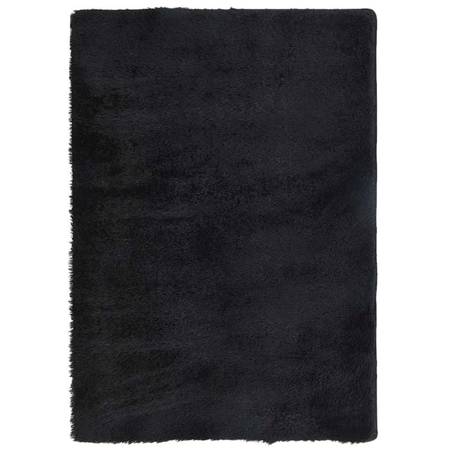 shaggy gulvtæppe NAVARRA 240x340 cm høje luv polyester sort