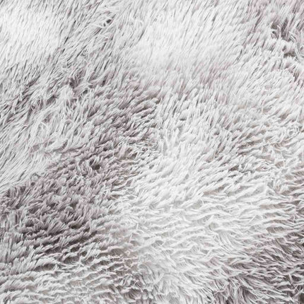 shaggy gulvtæppe NAVARRA 240x340 cm høje luv polyester sølvgrå