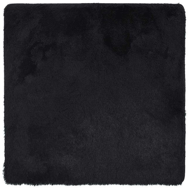 shaggy gulvtæppe NAVARRA 120x120 cm høje luv polyester sort