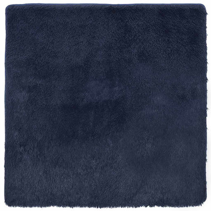 shaggy gulvtæppe NAVARRA 120x120cm høje luv polyester marineblå