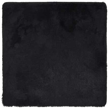 shaggy gulvtæppe NAVARRA 160x160 cm høje luv polyester sort