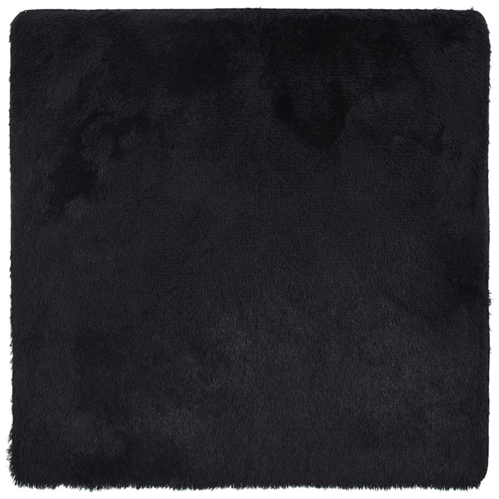 shaggy gulvtæppe NAVARRA 160x160 cm høje luv polyester sort