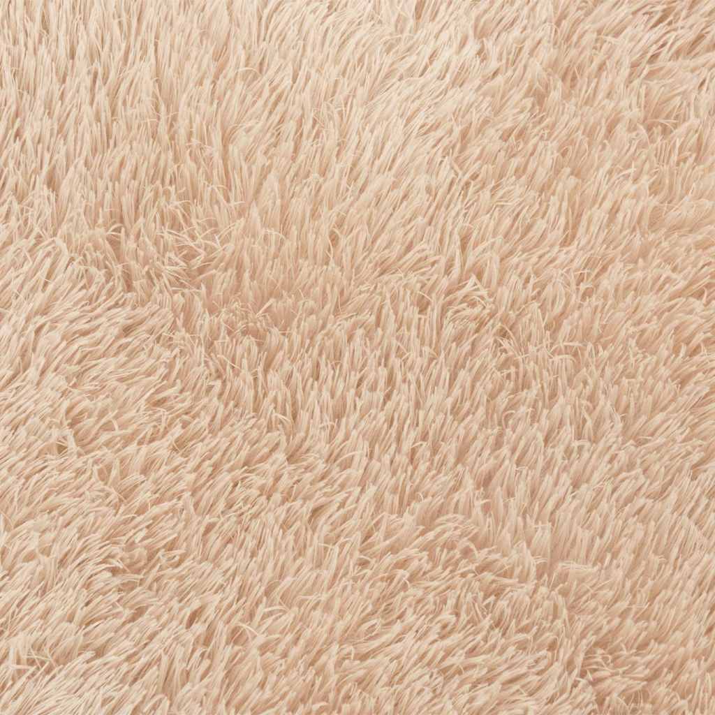shaggy gulvtæppe NAVARRA 200x200 cm høje luv polyester beige