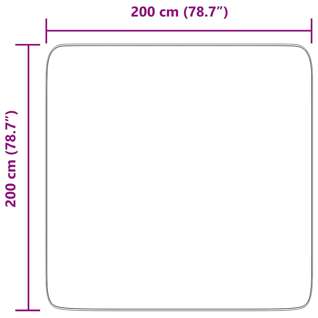 shaggy gulvtæppe NAVARRA 200x200 cm høje luv polyester beige
