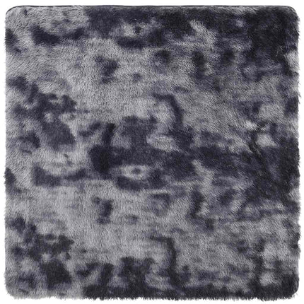 shaggy gulvtæppe NAVARRA 200x200 cm høje luv polyester mørkegrå