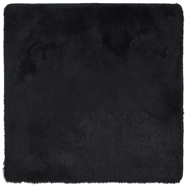 shaggy gulvtæppe NAVARRA 240x240 cm høje luv polyester sort