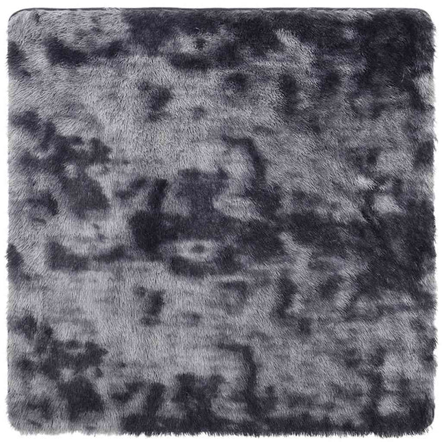 shaggy gulvtæppe NAVARRA 240x240 cm høje luv polyester mørkegrå