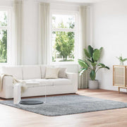shaggy gulvtæppe NAVARRA 240x240 cm høje luv polyester lysegrå