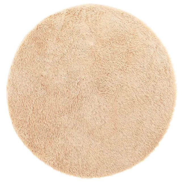 shaggy gulvtæppe NAVARRA 160x160 cm høje luv polyester beige