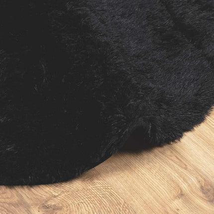 shaggy gulvtæppe NAVARRA 160x160 cm høje luv polyester sort
