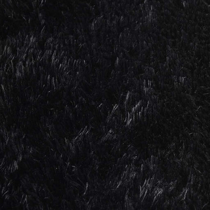 shaggy gulvtæppe NAVARRA 160x160 cm høje luv polyester sort