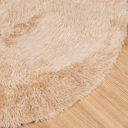 shaggy gulvtæppe NAVARRA 200x200 cm høje luv polyester beige