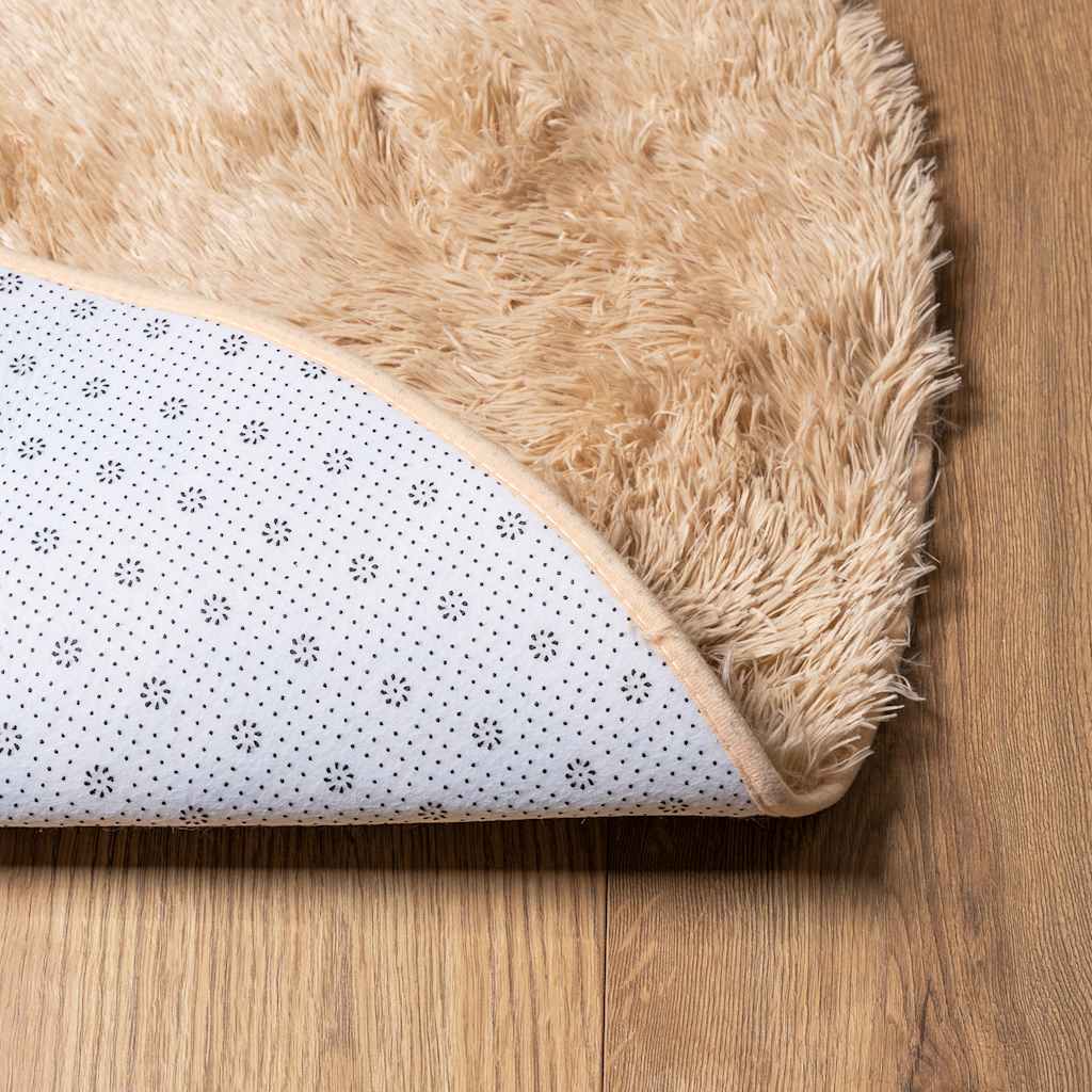 shaggy gulvtæppe NAVARRA 300x200 cm høje luv polyester beige