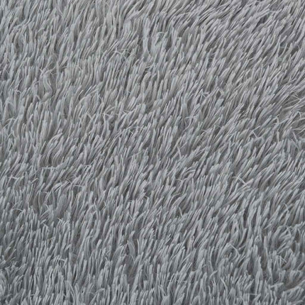 shaggy gulvtæppe NAVARRA 300x200 cm høje luv polyester lysegrå