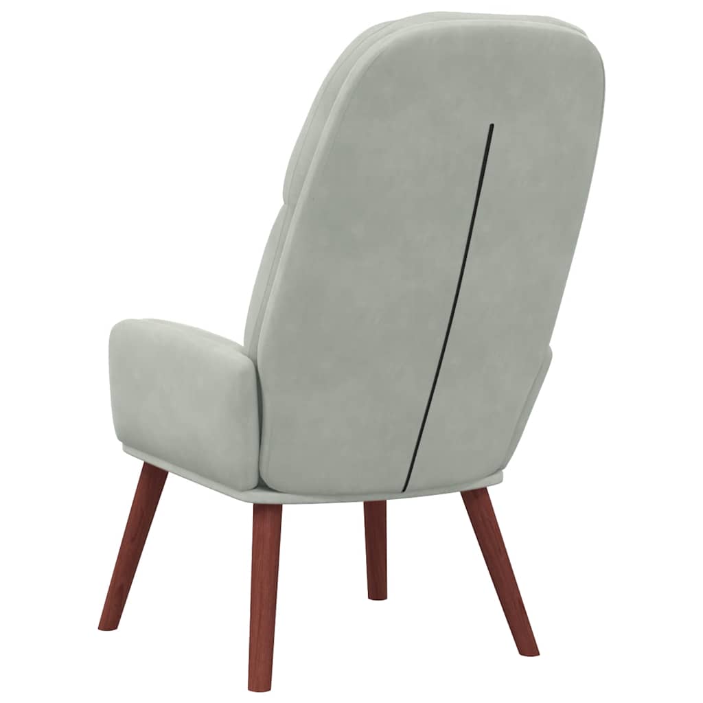 lænestol fløjl lysegrå