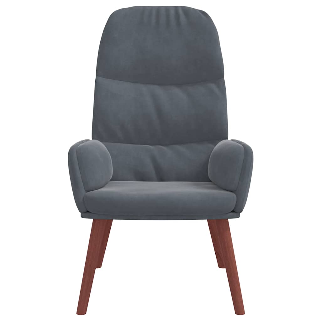 lænestol fløjl mørkegrå