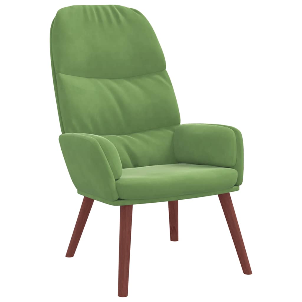 lænestol fløjl lysegrøn