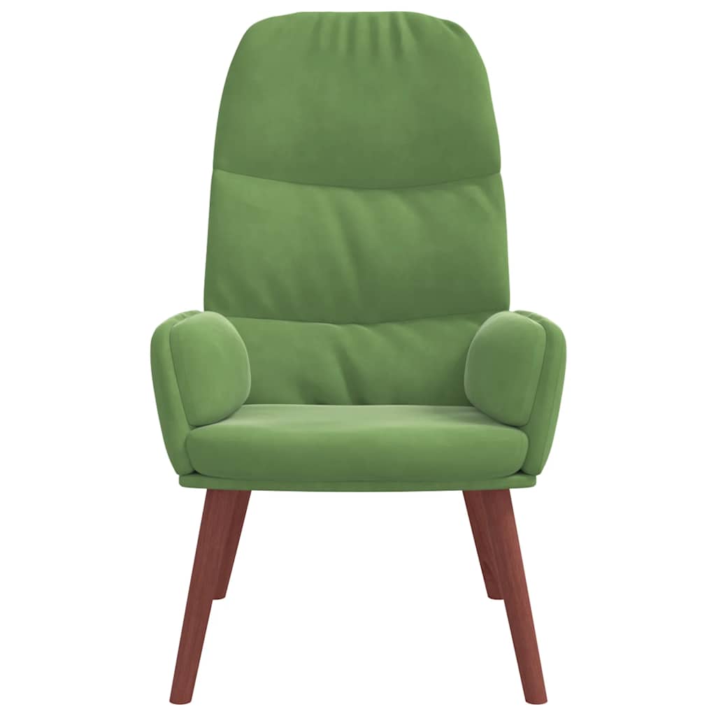 lænestol fløjl lysegrøn