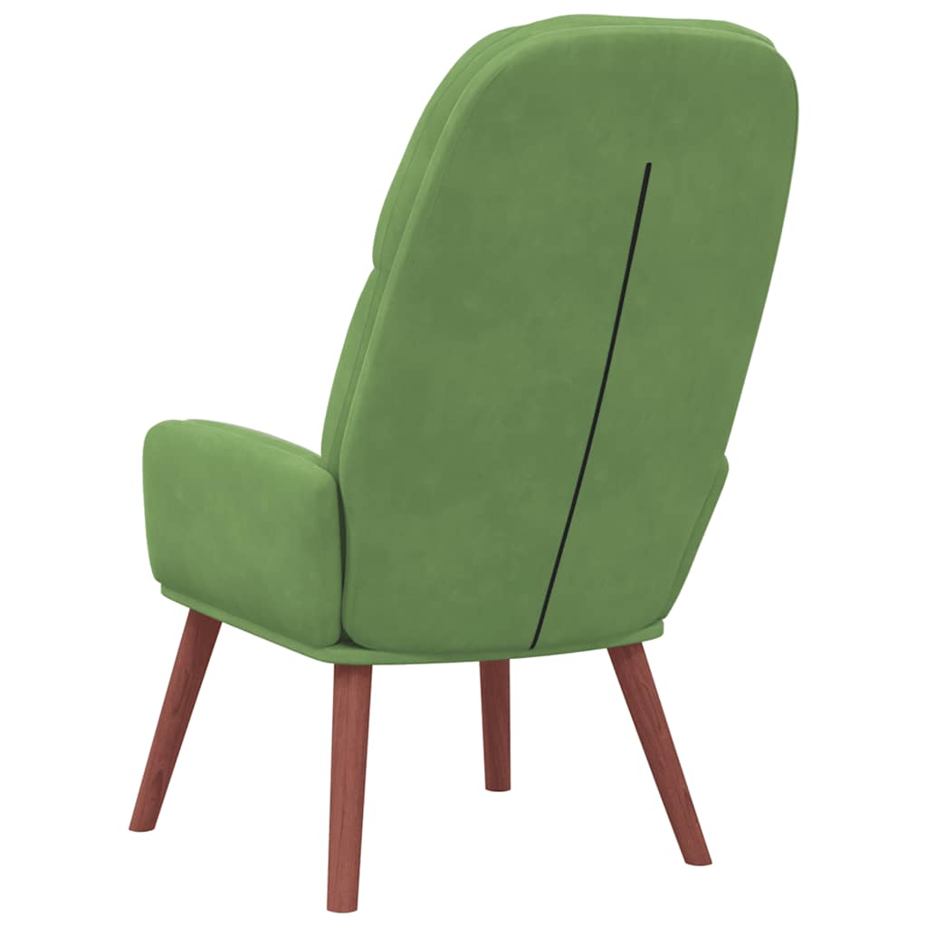 lænestol fløjl lysegrøn