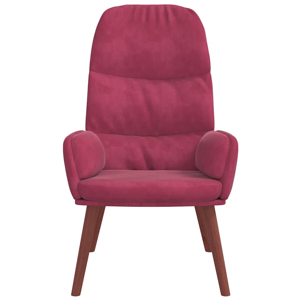 lænestol fløjl vinrød