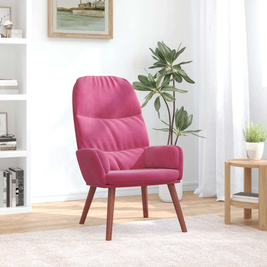 lænestol fløjl vinrød