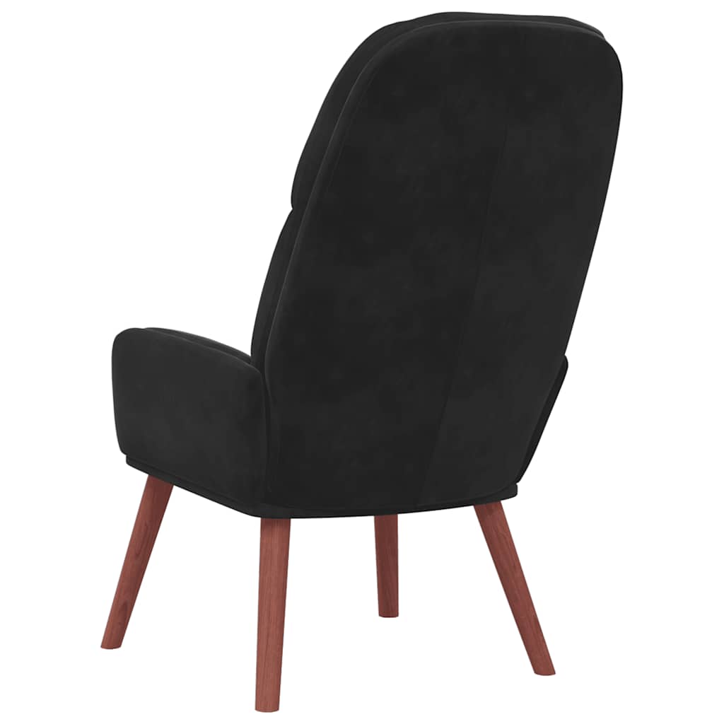 lænestol fløjl sort