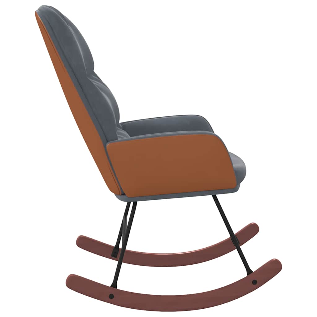 gyngestol fløjl mørkegrå