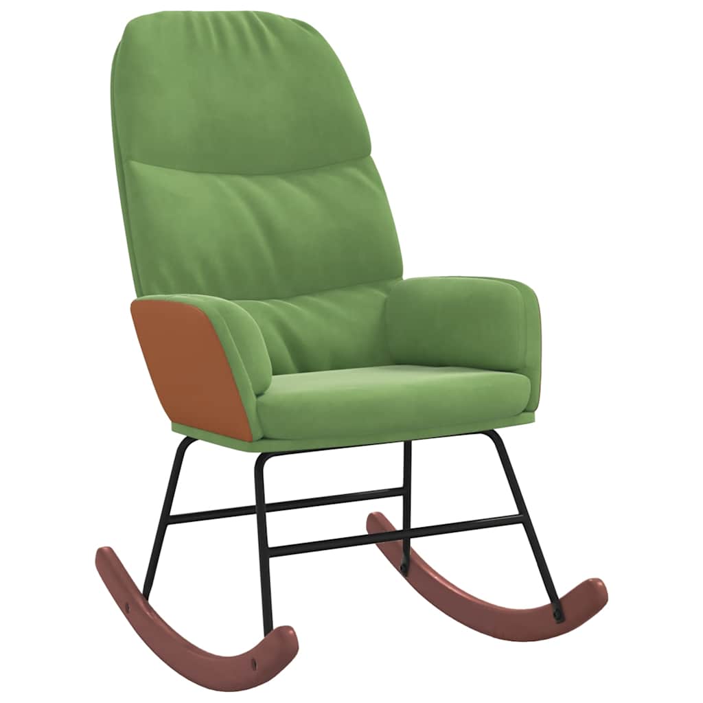 gyngestol fløjl lysegrøn