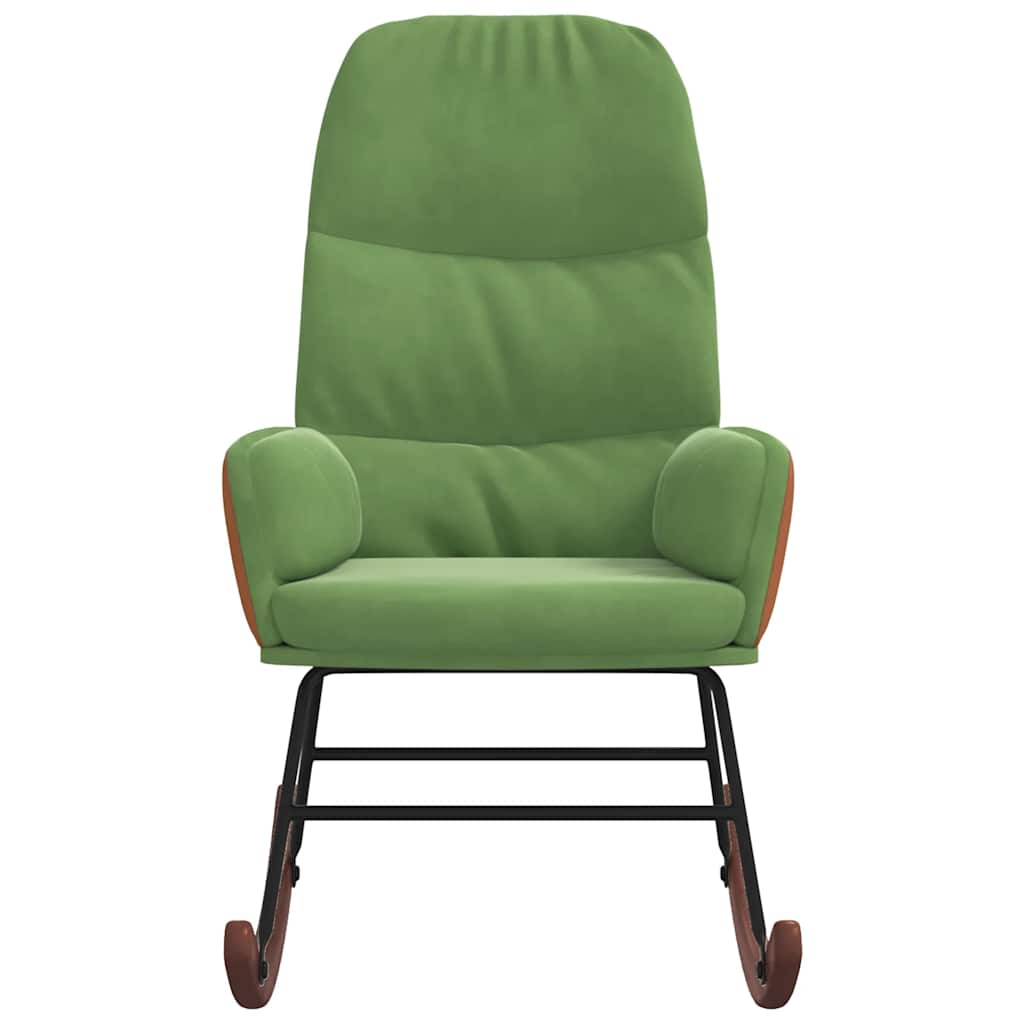 gyngestol fløjl lysegrøn