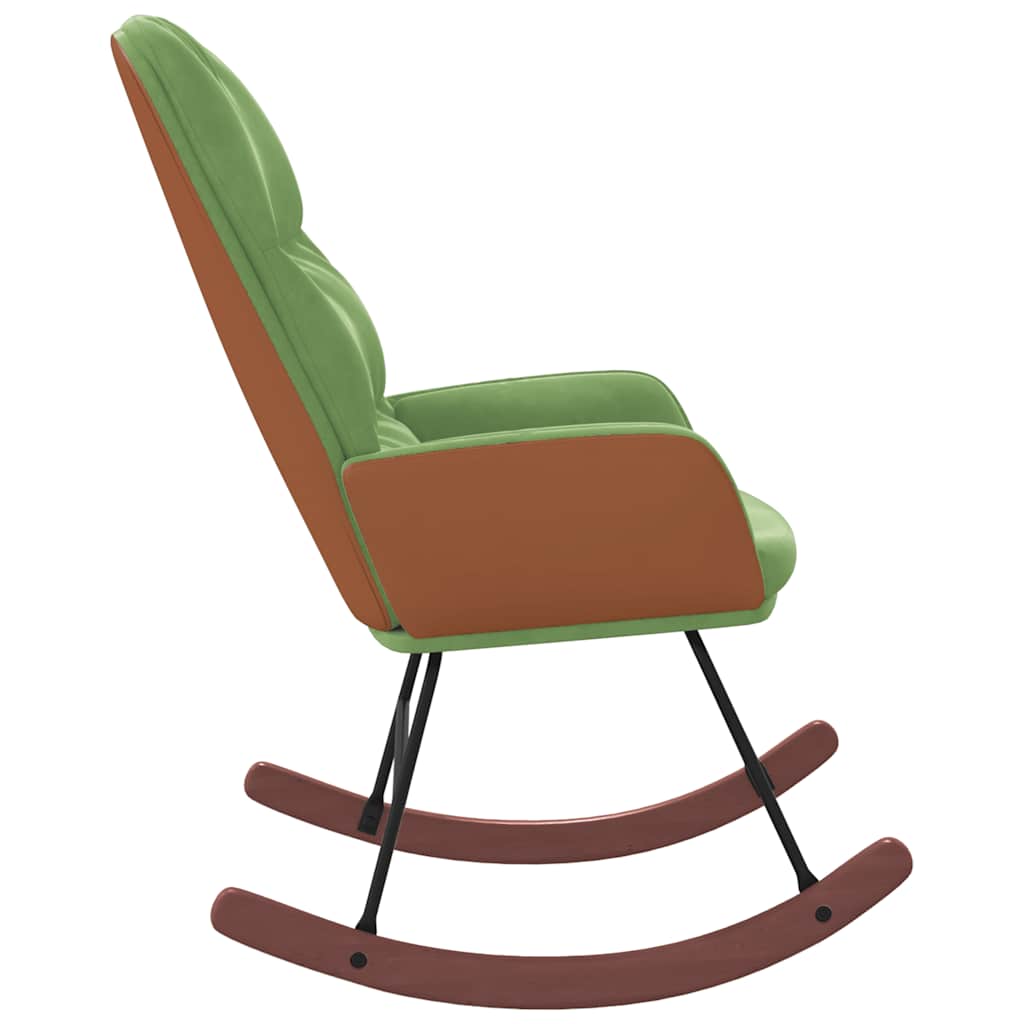 gyngestol fløjl lysegrøn